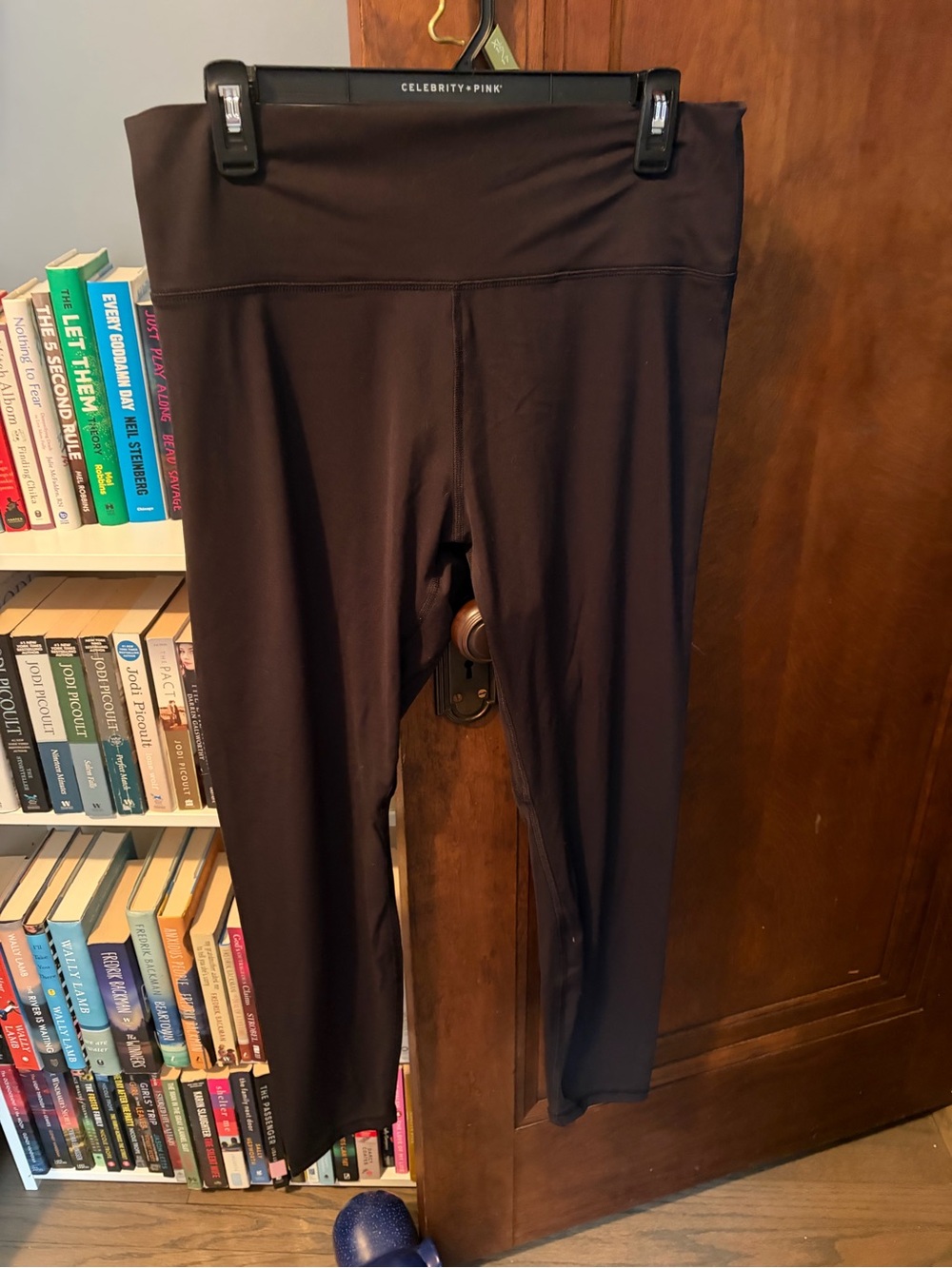 Avia Black Performance Leggings with Subtle Logo